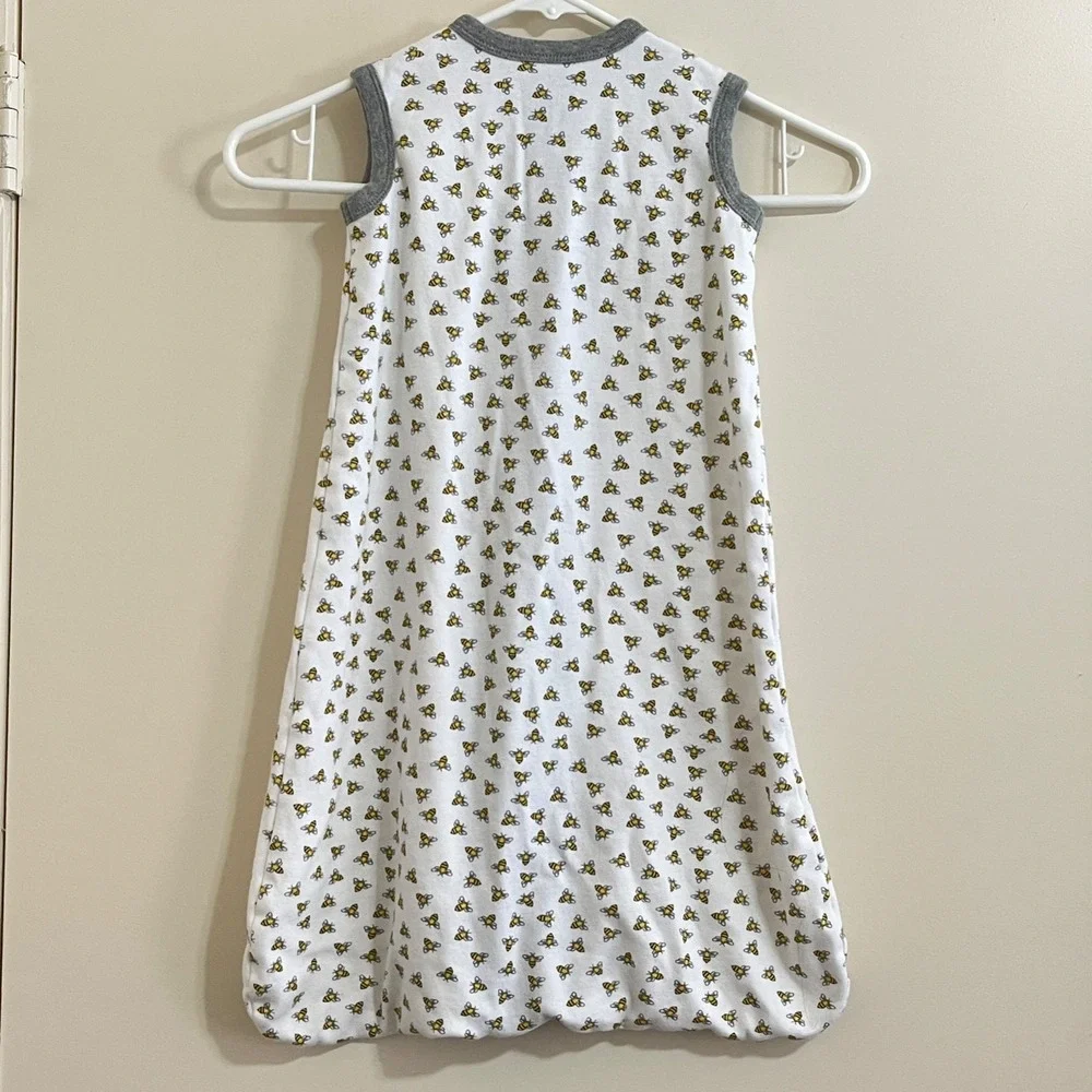 Burts‎ Bees Baby Sleep Sack Small 0-6M Organic Cotton Bee Print Wearable Blanket